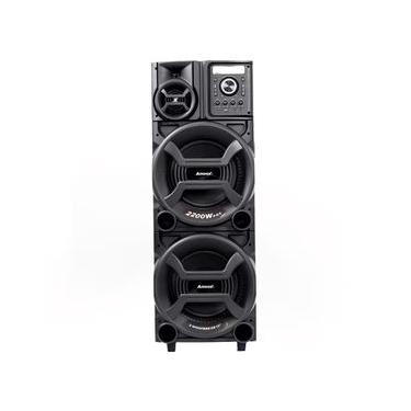 Imagem de Caixa Amplificadora Amvox Pesadão Black ACA 2201 com Bluetooth, Entradas USB, Microfone e Instrumentos - 2200W