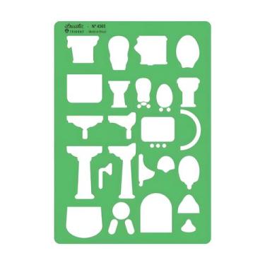 Imagem de Gabarito Sanitários com Escala Mod 4365 Trident