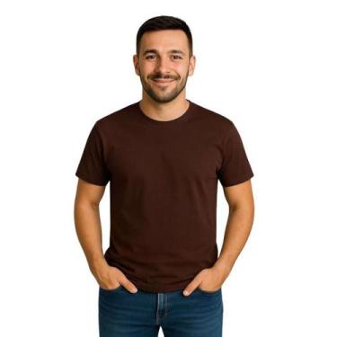 Imagem de Camiseta Básica Masculina 100% Algodão Lisa Premium Básica Casual Dia 