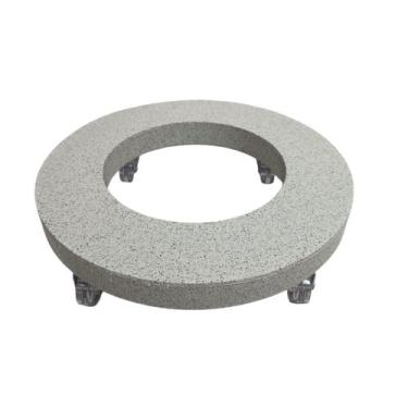 Imagem de Suporte De Vaso Redondo Com Rodinha Cristal 30 cm Cores - - Intcomerce