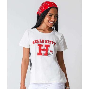 Imagem de Blusa Feminina Hello Kitty Sanrio Preto Off White-22053, Off white, G