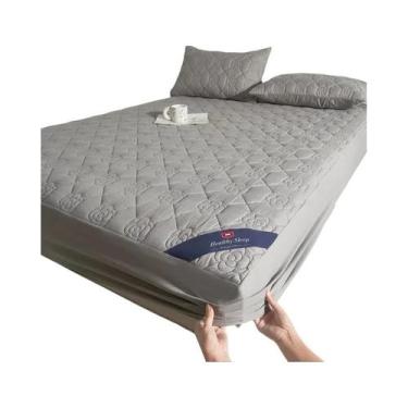 Imagem de Protetor De Colchão Impermeável E Respirável Com Elástico Para Cama De