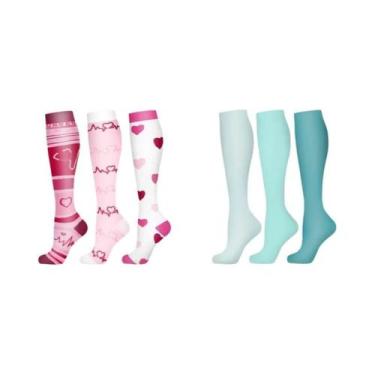 Imagem de Meias De Compressão Masculinas 3/6 Pares Para Esportes Ao Ar Livre, Ci