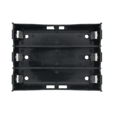 Imagem de Caixa De Armazenamento DIY Para Baterias 18650 De Plástico Preto Com 1