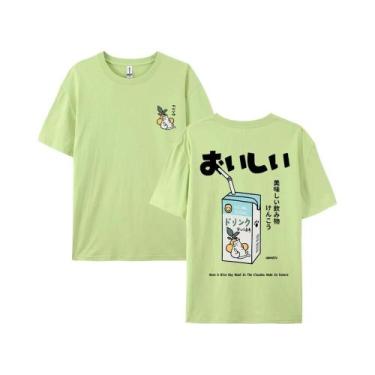 Imagem de Camiseta Unissex Oversized De Algodão Com Estampa De Gato Japonês, Man