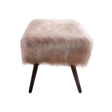 Imagem de Puff Viena Para Sala E Hall De Entrada Pelúcia Rosê