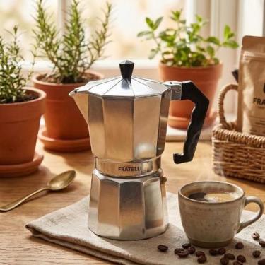 Imagem de Cafeteira Italiana Moka Express Faz 9 Xícaras Café Aluminio - Fratelli