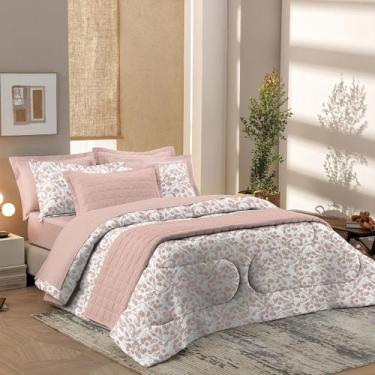 Imagem de Kit cobre leito casal dupla face estampado sofisticata premi - SUFALU,