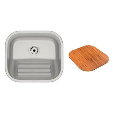Imagem de Tanque de Encaixe Tramontina Hera Compact 19 em Aço Inox Acetinado 40x