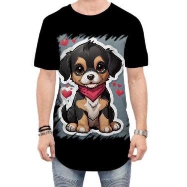 Imagem de Camiseta Longline Dia dos Namorados Cachorrinho 3 - Kasubeck Store®, M