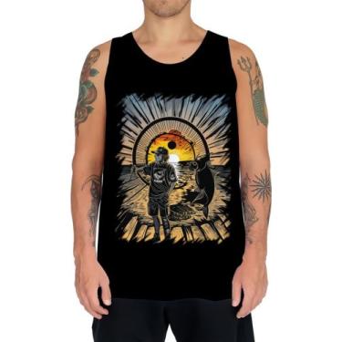 Imagem de Camiseta Regata Pesca Esportiva Pôr do Sol Peixes 3 - Kasubeck Store®,