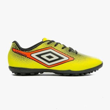 Imagem de Chuteira Umbro Society Cannon Jr - Juvenil - Limalaranjapret-Masculino