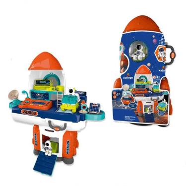Imagem de Playset Espacial Foguete com Estação Rover Lunar Efeitos Sonoros Azul Xalingo Brinquedos
