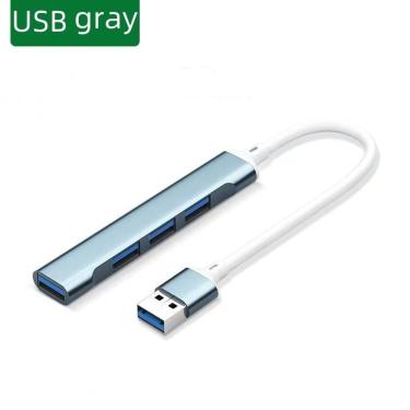 Imagem de Hub USB-C 3.0 3.1 com 4 Portas e Otg em Liga de Alumínio para Expansão de Dispositivos Oem