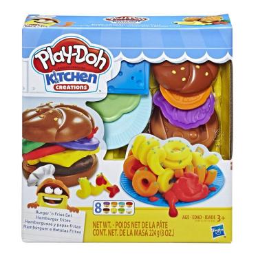 Imagem de Massa De Modelar Play-doh - Hambúrguer E Fritas - Kitchen Creations - Hasbro