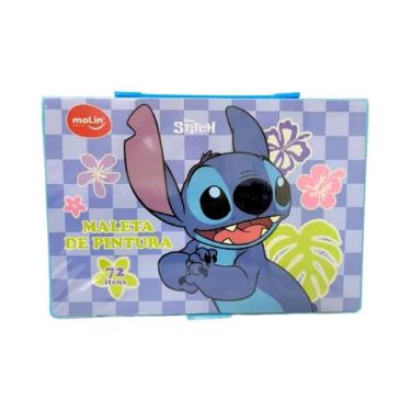 Imagem de Maleta de Pintura Molin do Brasil Stitch Molin com Aquarelas Lápis de Cor Giz de Cera G...