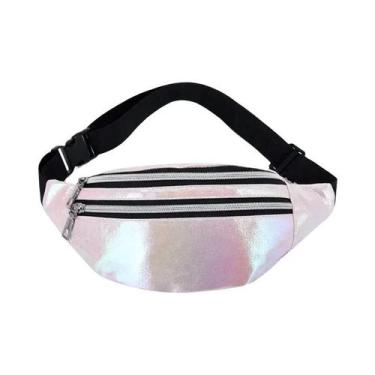 Imagem de Bolsa De Cintura Holográfica Feminina, Bolsa De Viagem Com Zíper, Bols