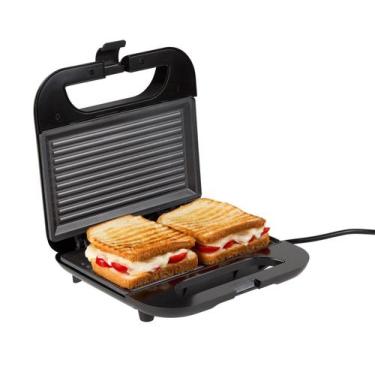 Imagem de Sanduicheira e Grill Portátil Good&Go 750 W Antiaderente, 2 em 1, Pret