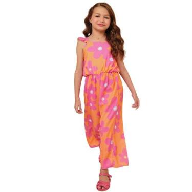 Imagem de Macacão Longo Infantil Crepe Mônaco Laranja Infanti, 10