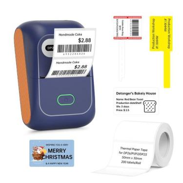 Imagem de Impressora térmica portátil de etiquetas DETONGER DP26 com Bluetooth