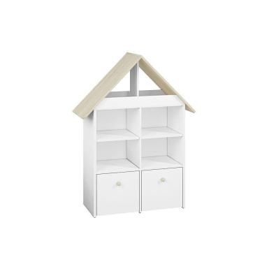 Imagem de Organizador Infantil Casinha Axel MDF com Baús e Rodízios Woodcore