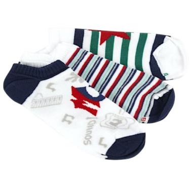 Imagem de Meia Infantil Menino Kit 3 Pares Casual Dia a Dia Passeio Cano Invisív