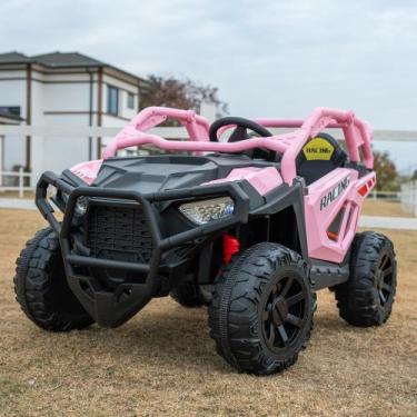 Imagem de Veículo Elétrico UTV RJV 24V 2 Lugares Bluetooth LED Rosa