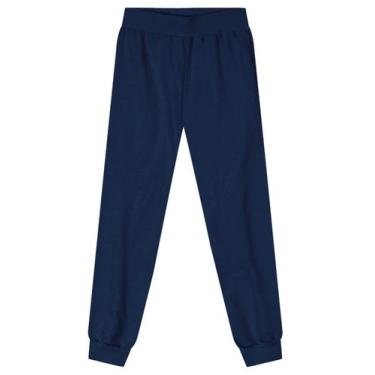 Imagem de Calça jogger infantil menino em moletinho Brandili, 10, Azul