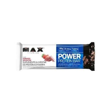 Imagem de Power Protein Bar (41g) - Sabor: Morango Sensation - MAX TITANIUM