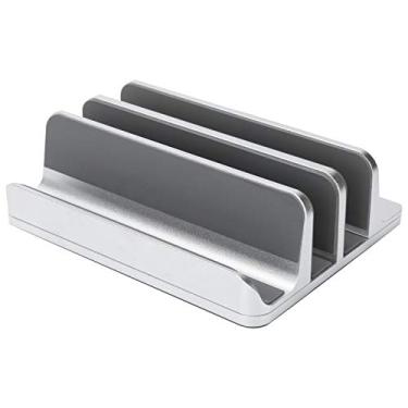 Imagem de Suporte para laptop, liga de alumínio de largura ajustável Suporte prático para notebook com almofadas antiderrapantes para casa para o escritório