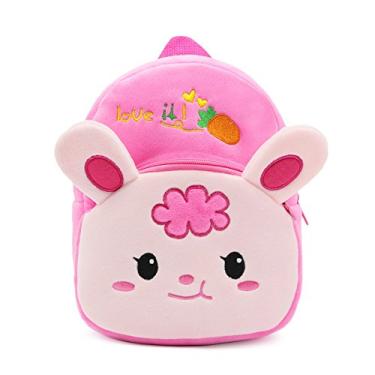 Imagem de Elonglin Mochila de Criança Pequena Fofinha de Pelúcia Animal Cartoon Mini Bolsa Infantil para Menino Menina de 1 a 3 anos A