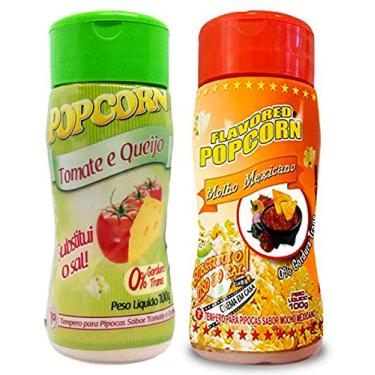 Imagem de Temperos P/ Pipoca Popcorn Cx 12 Frascos. 6 Tomate e Queijo - 6 Molho Mexicano