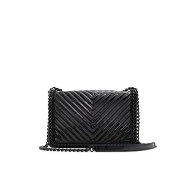 Imagem de ALDO Bolsa tiracolo feminina Greenwald, Preto brilhante, Medium