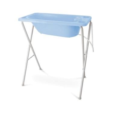 Imagem de Banheira Bebe Plastica Azul Pastel Kasa Sofá