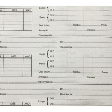 Imagem de Livro Ótica Registro Receita Ótica 200 Folhas