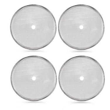 Imagem de Secura Telas de substituição French Press, filtro de malha reutilizável de aço inoxidável para prensa de café de 482 g e 355 ml, pacote com 4