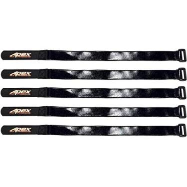 Imagem de Pacote com 5 tiras de bateria emborrachadas HD de 16 mm x 300 mm antiderrapantes - Produtos Apex RC #3021