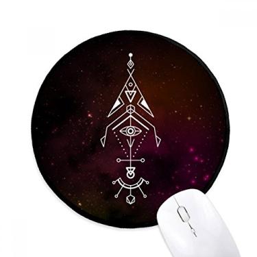 Imagem de DIYthinker Universe Geometry Totem Alien Mouse Pad Desktop Office Tapete Redondo para Computador