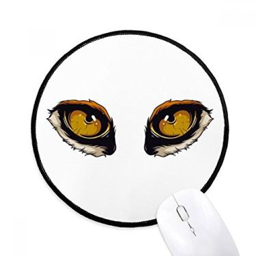 Imagem de DIYthinker Tapete de mouse de decoração de olho de raposa de animais de desenho animado para escritório tapete redondo para computador