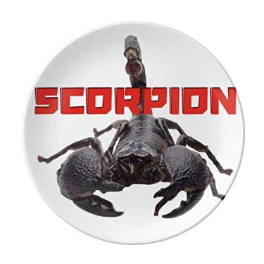 Imagem de Escorpião Natural Insetos Prato Robusto Decorativo Porcelana Salver Louça Prato de Jantar