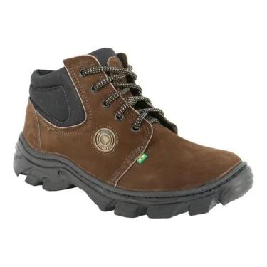 Imagem de Bota Segurança Nobuck PS106 Café Bico Pvc Ecosafety Tam 43