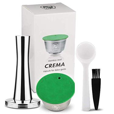 Imagem de Cápsula de café recarregável, com filtro, reutilizável compatível com cafeteiras , Dolce, Gusto, com colher e escova