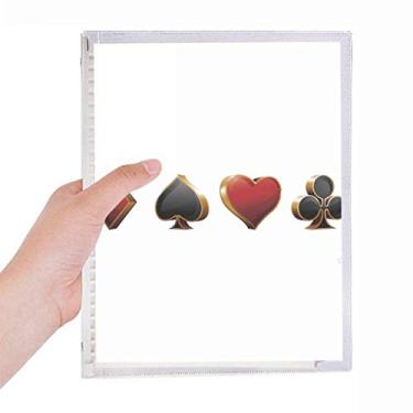 Imagem de Caderno Spade Heart Diamond Club com estampa de folhas soltas e diário recarregável