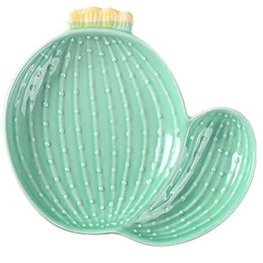 Imagem de PAYNAN Utensílios de mesa de cerâmica criativos, prato de cacto, tigela de café da manhã, louça, louça doméstica