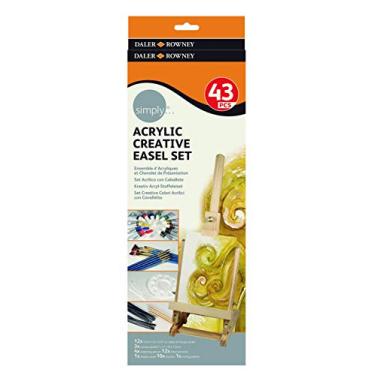 Imagem de DALER ROWNEY Simply, Kit 43 pçs Tinta Acrilica com Mini Cavalete