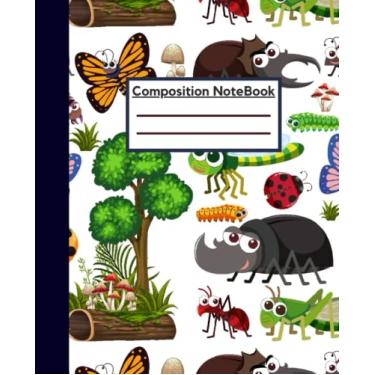 Imagem de Insects pattern composition notebook: many different character pattern composition notebook, Beetles, Dragon fly