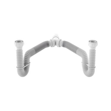 Imagem de Sifão Duplo Sanfonado Extensível Censi 72Cm Branco