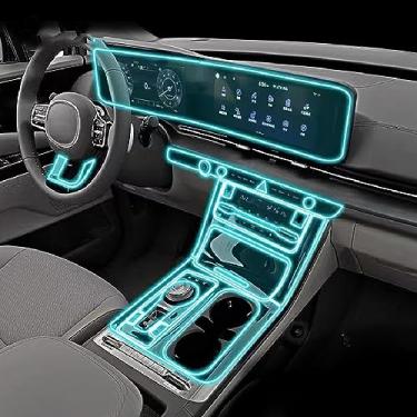 Imagem de LAVIYE Interior do carro GPS navegador Tela Anti-risco protetor TPU Filme, para KIA Carnaval 2020-2023 Painel Painel de Cinema Capa