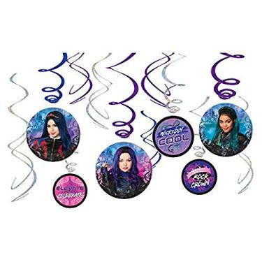 Imagem de amscan Descendants 3 Hanging Swirl Decorations- 12 pcs, Multi