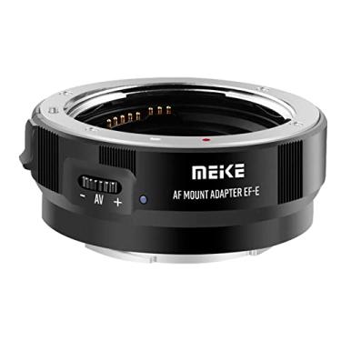 Imagem de Meike Adaptador de montagem de foco automático MK-EFTE-B para lentes Canon EF/EF-S para câmeras Sony E Mount A7SII A7 A6000 A6500 A7SIII A9, etc